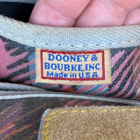 VINTAGE Dooney & Bourke Hand Bag Plaid Double Handle Purse Heart Limited Edition - Picture 16 of 17